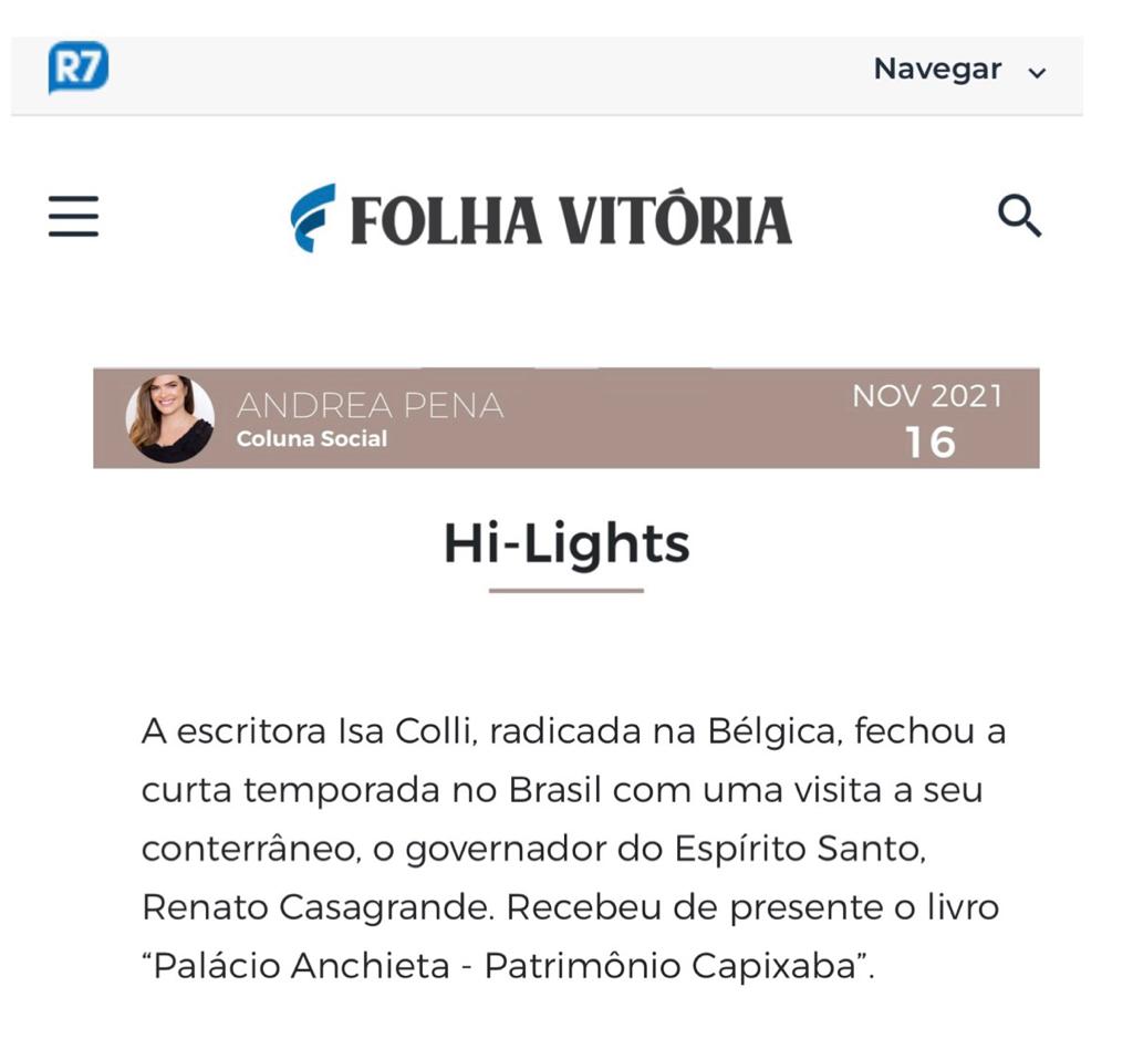 Coluna Social Andrea Pena - Folha Vitória